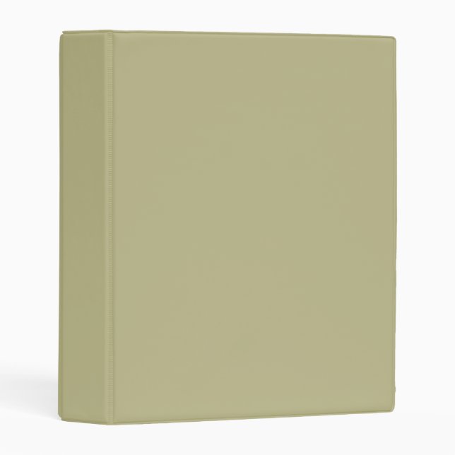 Minimalist sage green plain solid color elegant mini binder (Front/Spine)