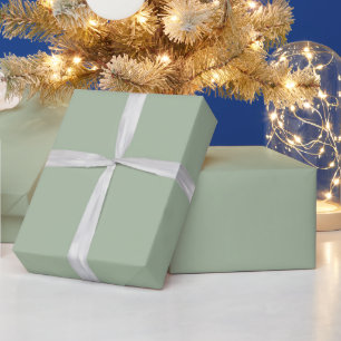 Minimalist Sage Green Plain Solid Color Wrapping Paper