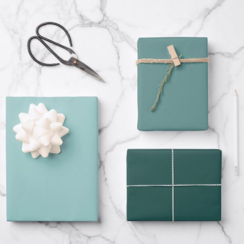Minimalist sage Green Plain Solid Colors Simple  Wrapping Paper Sheets