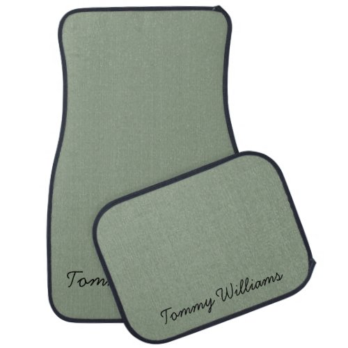 Minimalist Sage Green Professional Simple Car Floor Mat