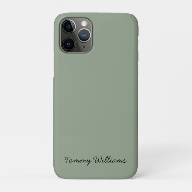 Minimalist Sage Green Professional Simple Case-Mate iPhone Case (Back)