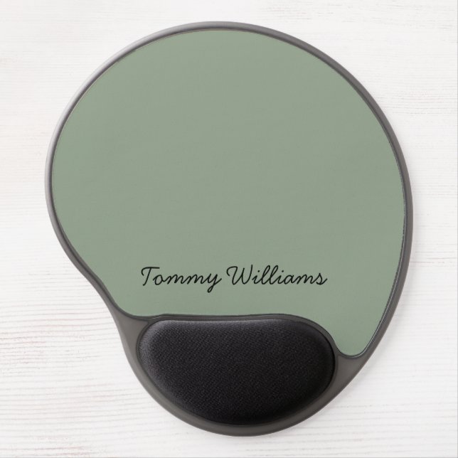 Minimalist Sage Green Professional Simple Gel Mouse Pad (Front)