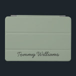 Minimalist Sage Green Professional Simple iPad Mini Cover<br><div class="desc">These simple,  minimalist can be personalised to include a name or any text of your choice. If you don't want any text and would prefer just a blank,  then you can simply delete the text.</div>