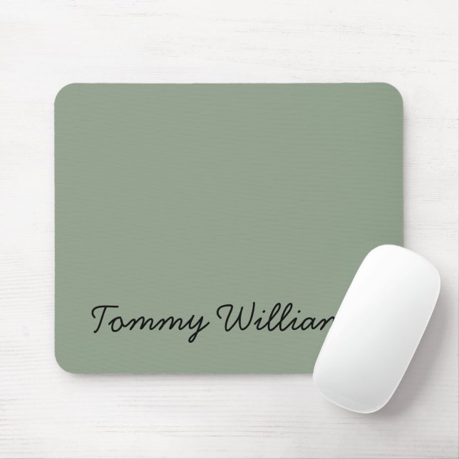 Minimalist Sage Green Professional Simple Mouse Pad (With Mouse)