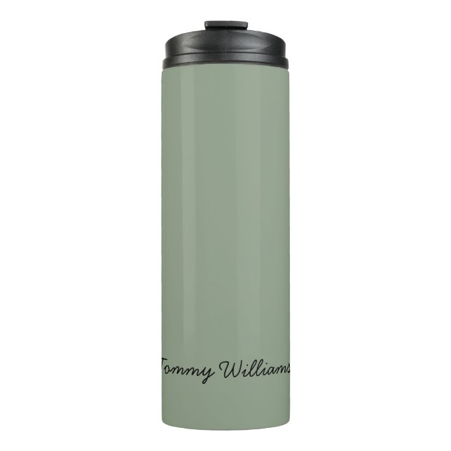 Minimalist Sage Green Professional Simple Thermal Tumbler (Front)