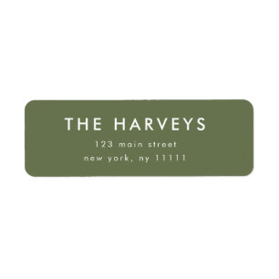 Minimalist Sage Green Return Address Label