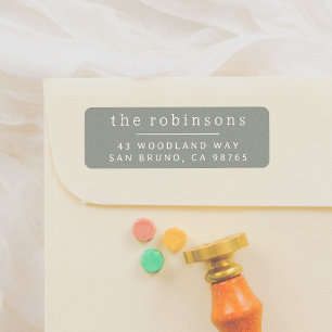Minimalist Sage Green Return Address Label