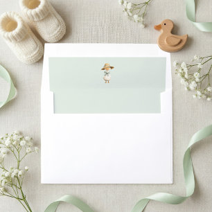 Minimalist Sage Green Silly Goose Envelope Liner
