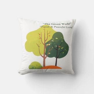 Minimalist Sage Green Tree Pillow Cover 
