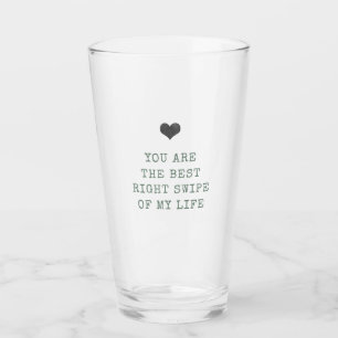 Minimalist Sage Green Valentine's Glass