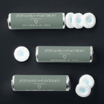 Minimalist Sage Green with Heart Modern Wedding  Breath Savers® Mints<br><div class="desc">Minimalist sage green and white with heart moddern wedding favors. The design features a trendy and modern design in sage green.</div>