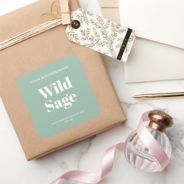 Minimalist Sage Handmade Cosmetics Product Label (Gifting)