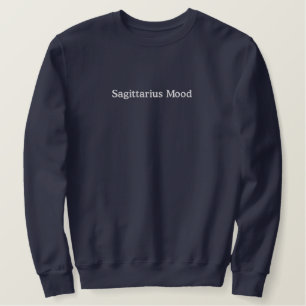 Minimalist Sagittarius Mood Embroidered Sweatshirt