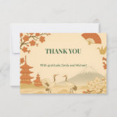 Japanese Thank You Card Hiragana Arigato, Mizuhiki | Zazzle