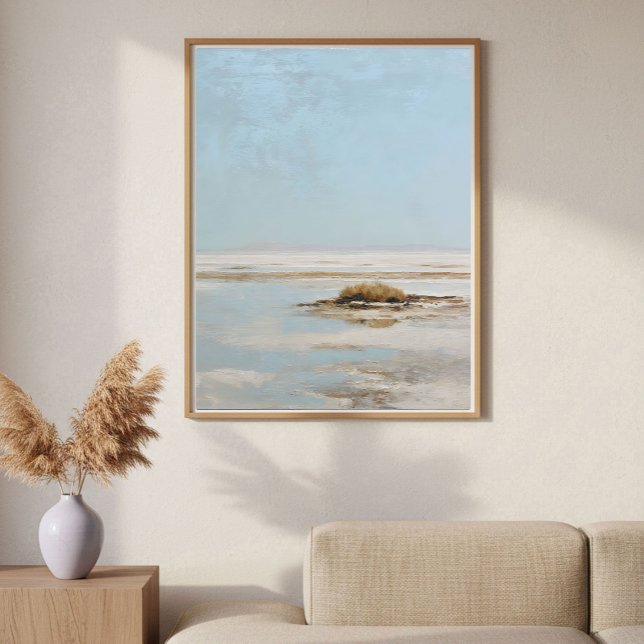 Minimalist Salt Flat Abstract Landscape Art Poster (Creator Uploaded)