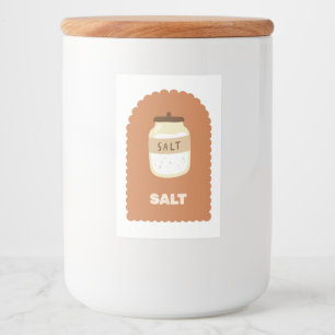 Minimalist Salt Storage Modern Kitchen Food Label