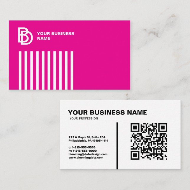 Minimalist Sample Business Card Template – Modern  (Front/Back)