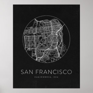 Minimalist San Francisco City Map Poster