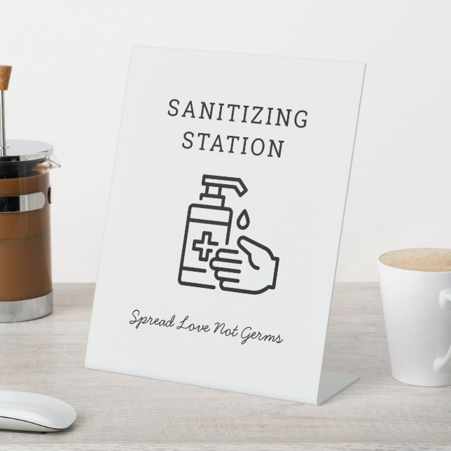 Minimalist Sanitizer Sanitizing Station Sign (In SItu)