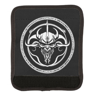 Minimalist Satanic Circle Logo – Black & White Occ Luggage Handle Wrap
