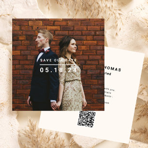 Minimalist Save Our Date Photo Square Save The Date
