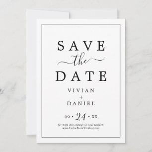 Minimalist Save the Date Announcement Card