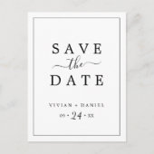 Minimalist Save the Date Announcement Postcard (Front)