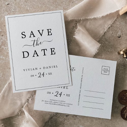 Minimalist Save the Date Announcement Postcard