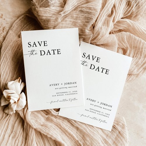 Minimalist Save the Date Boho Save the Date Invitation