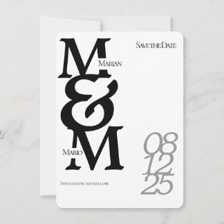 Minimalist Save the Date Invitation