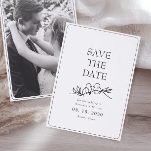 Minimalist Save the Date Letterpress Photo Cards