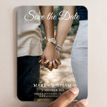 Minimalist Save the Date Photo Magnet for Couples<br><div class="desc">💌 Announce your special day with style using this minimalist Save the Date photo magnet! Perfect for modern couples, this elegant design features your favorite photo and personalized details to create a lasting first impression. ✨ Editable & easy to customize — simply upload your photo and add your names and...</div>