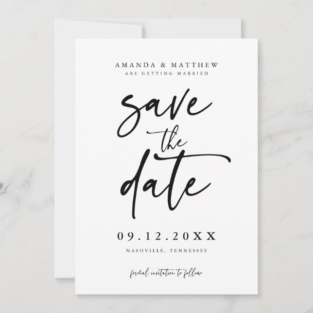 Minimalist Save the Date, Photo Save the Date Invitation (Front)