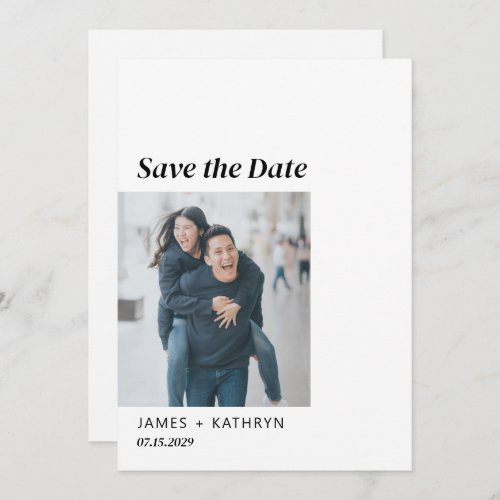 Minimalist Save the Date Photo Simple QR Code Invitation