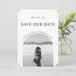 Minimalist Save the Date Simple with Photo