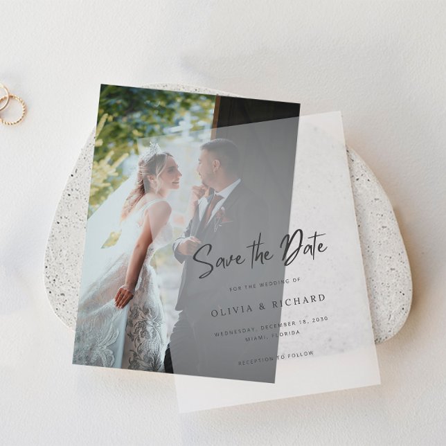 Minimalist Save The Date Vellum Invitation (Creator Uploaded)