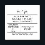 Minimalist Save The Date Wedding Stamp |<br><div class="desc">Our Minimalist Save the Date stamp is a modern and elegant design that will suit any wedding style. Simple,  clean lines make this a timeless choice. Designed to fit perfectly ,  the stamps also look lovely on a larger A5 card for greater impact.</div>