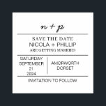 Minimalist Save The Date Wedding Stamp |<br><div class="desc">Our Minimalist Save the Date stamp is a modern and elegant design that will suit any wedding style. Simple,  clean lines make this a timeless choice. Designed to fit perfectly ,  the stamps also look lovely on a larger A5 card for greater impact.</div>