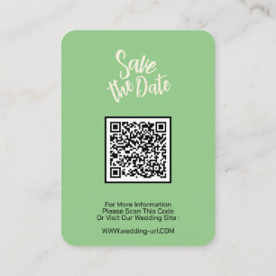 Minimalist save the date Wedding Website QR Code Enclosure Card