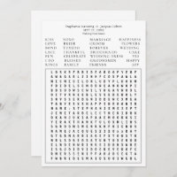 Minimalist Save the Date Wedding Word Search - W2