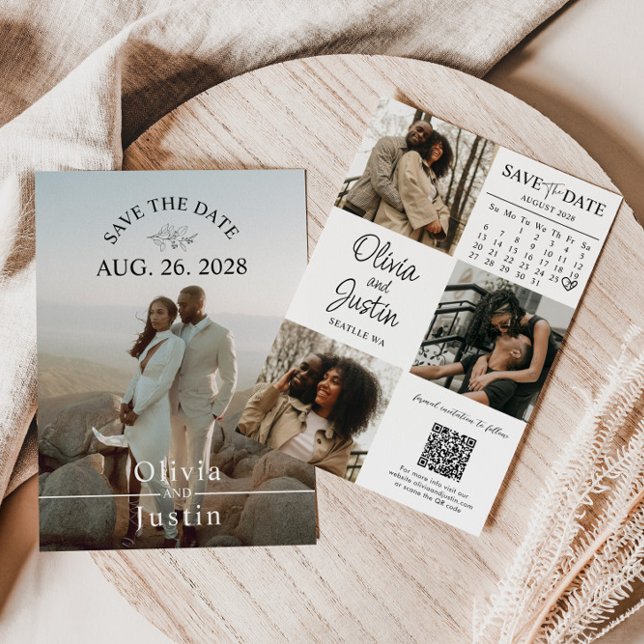 Minimalist Save the Date with QR Cod Invitation (Creator Uploaded)