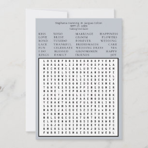 Minimalist Save the Date Word Search -Lavender2 Invitation