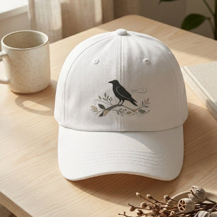 Minimalist Scandi Raven Nature Lover Unique Gift Hat