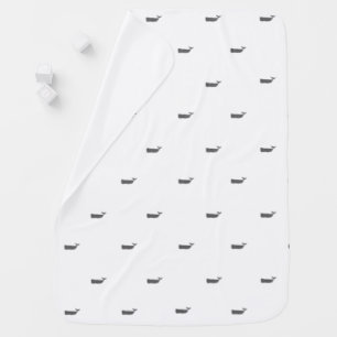 Minimalist Scandi Whale Pattern    Baby Blanket