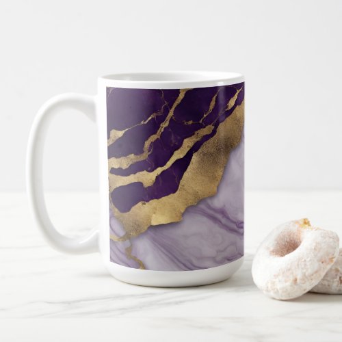 Minimalist Scandinavian Chic Lilac Purple Marble Coffee Mug