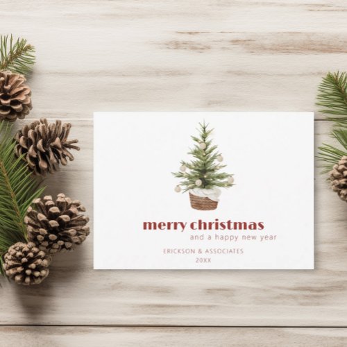 Minimalist Scandinavian Christmas Tree Card