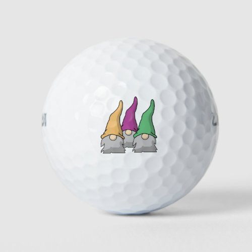 Minimalist Scandinavian Gnomes Golf Balls