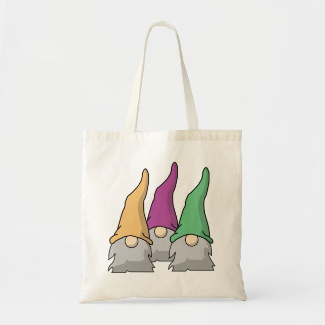 Minimalist Scandinavian Gnomes Tote Bag (Front)