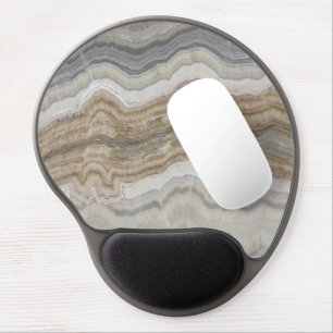 minimalist scandinavian granite brown gray marble gel mouse pad