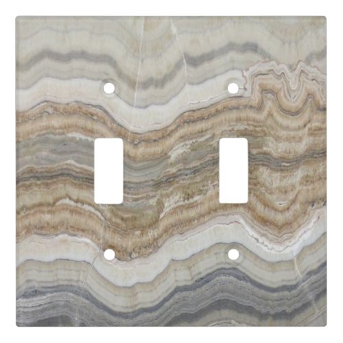 minimalist scandinavian granite brown grey marble light switch cover